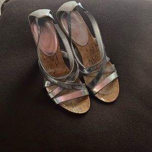Coach scrappy silver sandals